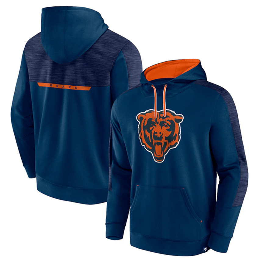 Men's Navy Chicago Bears Defender Evo Pullover Hoodie